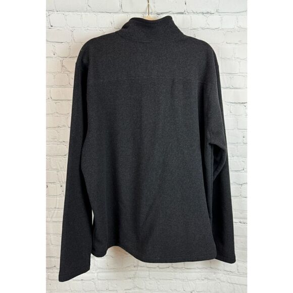 THE NORTH FACE dark gray graphite knit fleece zip mens sweater pullover XL NWOT - Picture 11 of 14